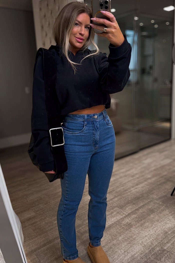 Casaco de moletom com capuz Alina