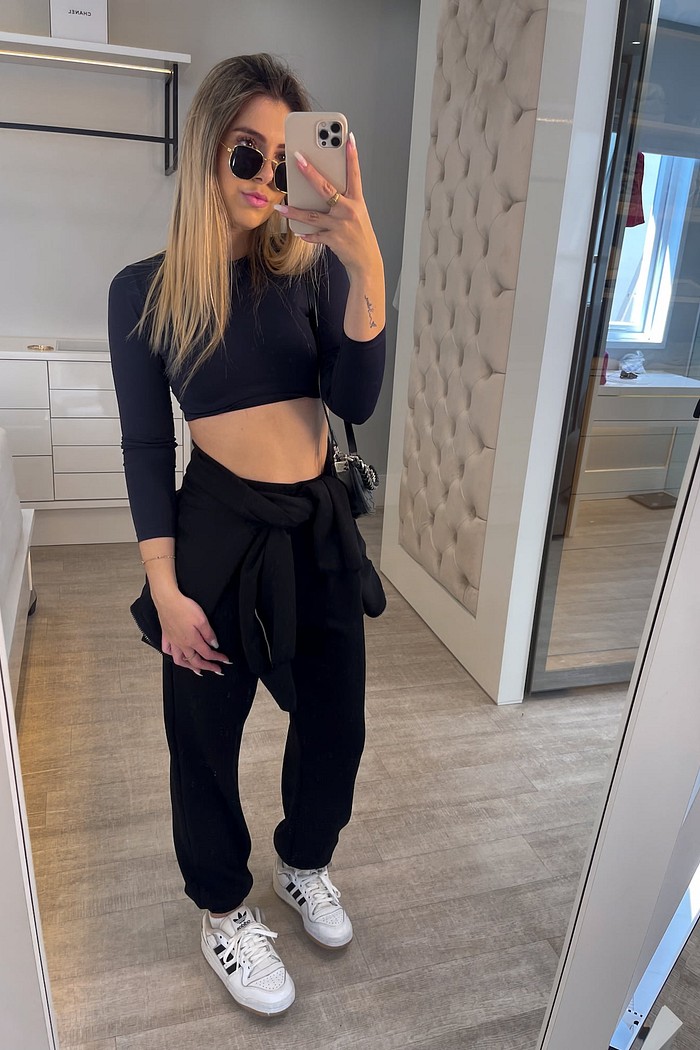 Calça de moletom jogger preta