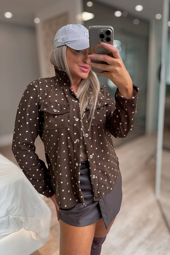 Camisa em veludo cotelê Samanta