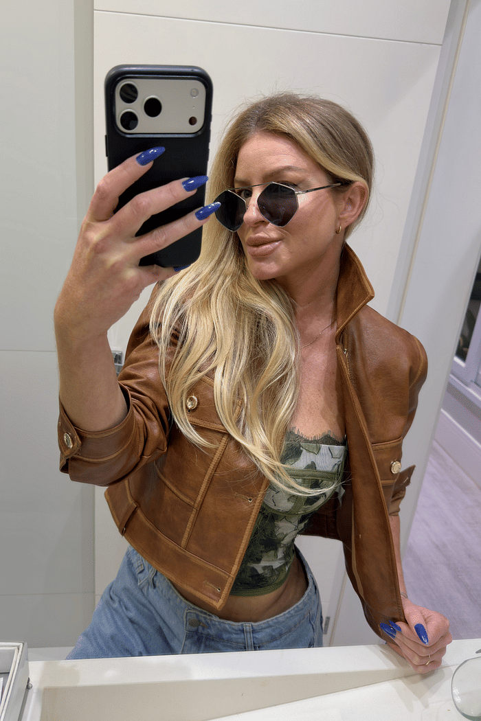 Jaqueta couro sintético Viés Gisele