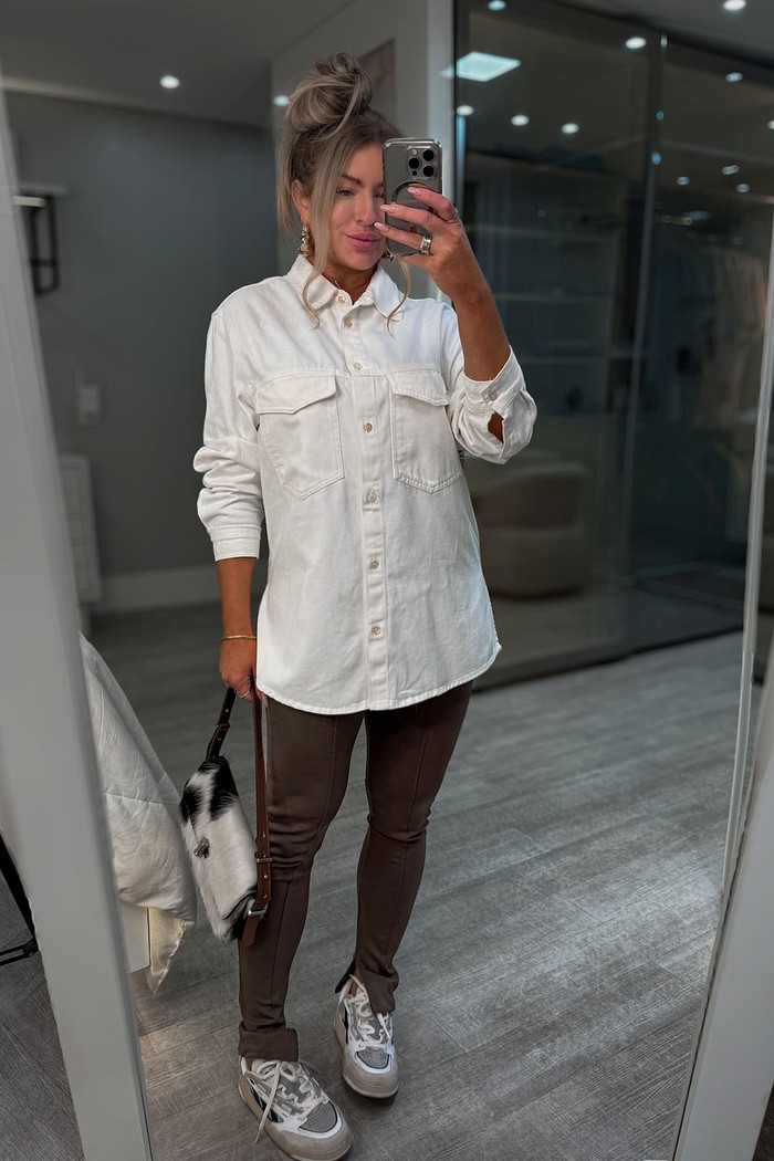 Camisa jeans alongada Laura