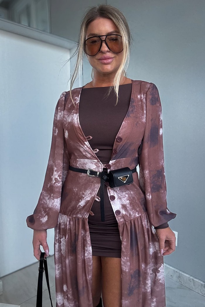 Kimono Kaftan longo com botões