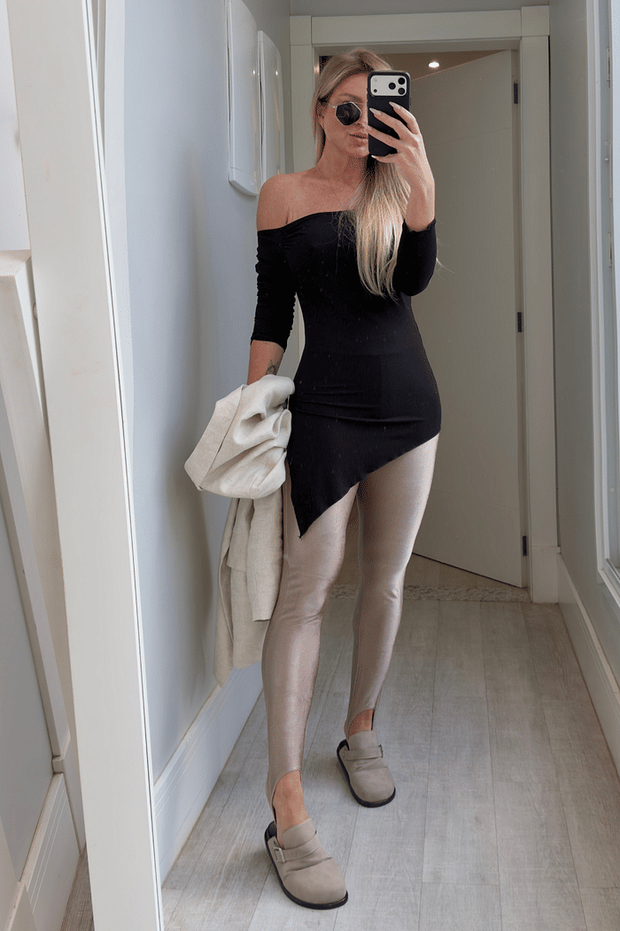 Blusa manga longa assimétrica Allure