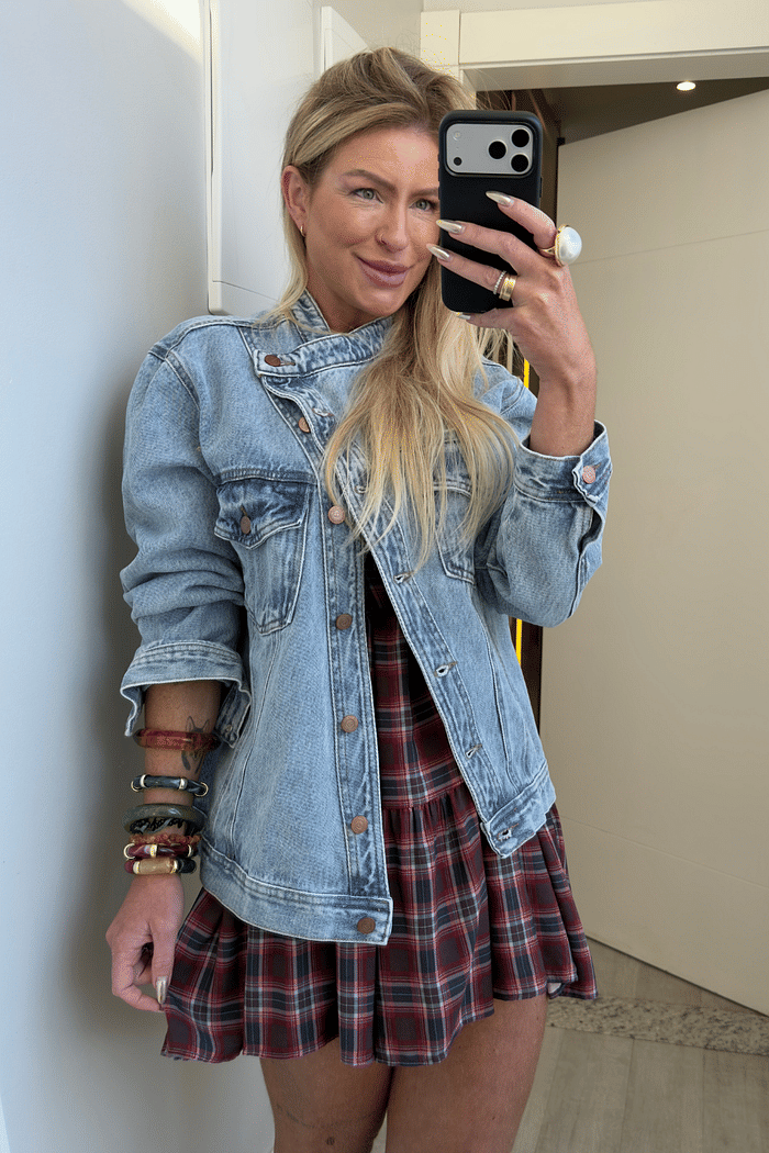 Jaqueta jeans transpassada Axis