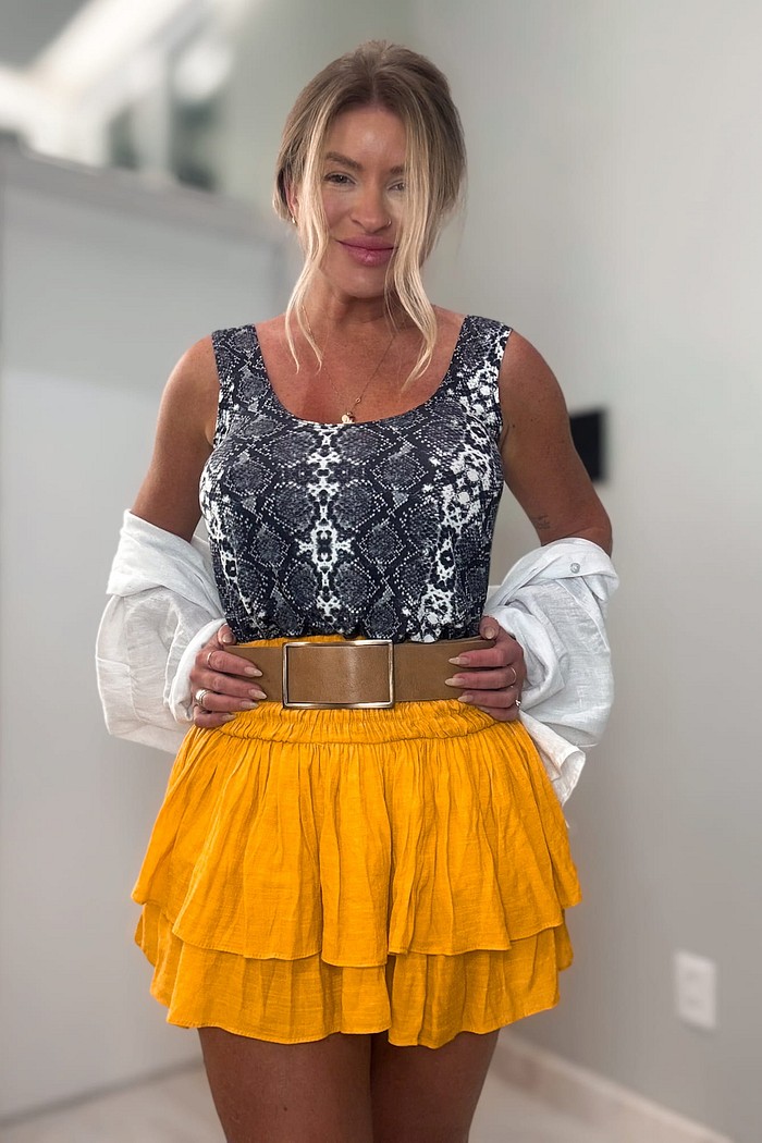 Blusa regata básica estampada animal print