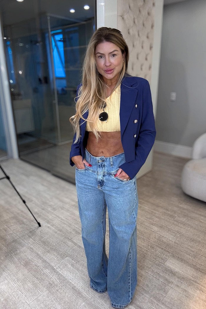 Calça jeans wide leg Zara