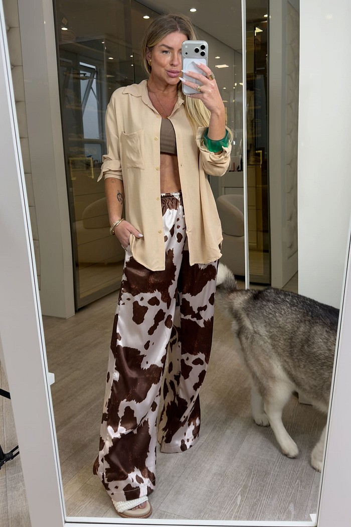 Camisa alongada em viscolinho Elisa