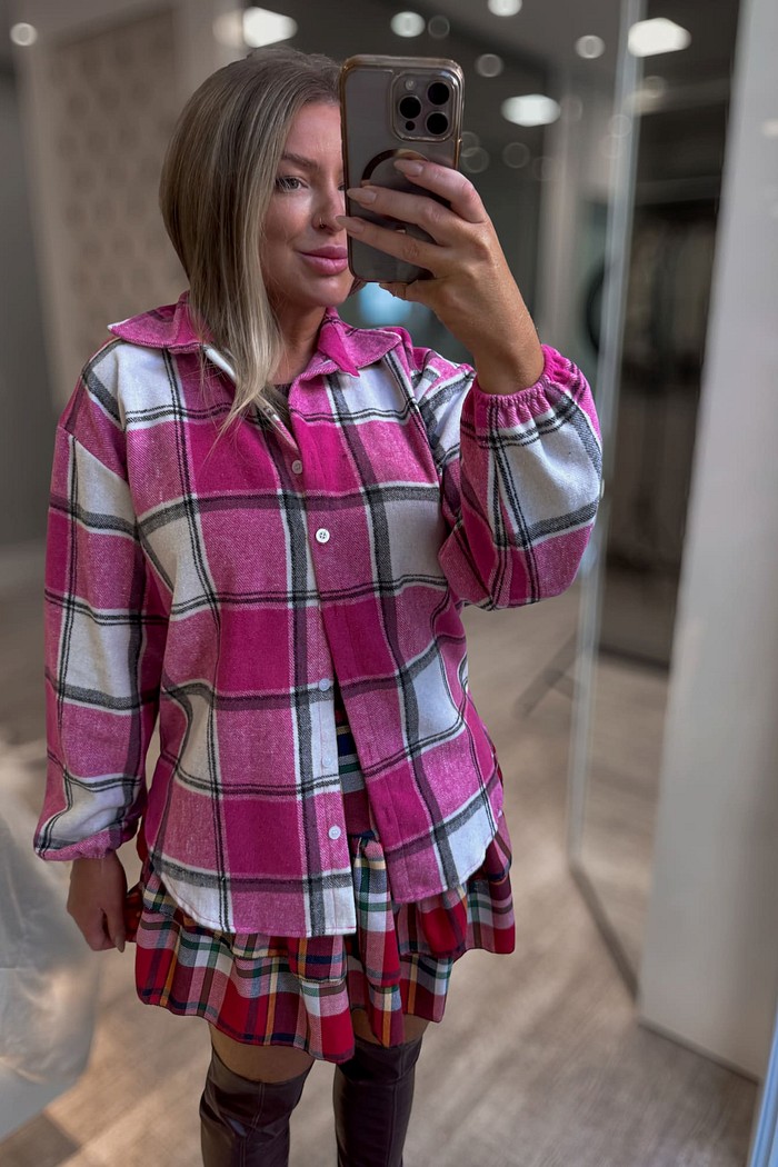 Camisa xadrez em flanela Morgane