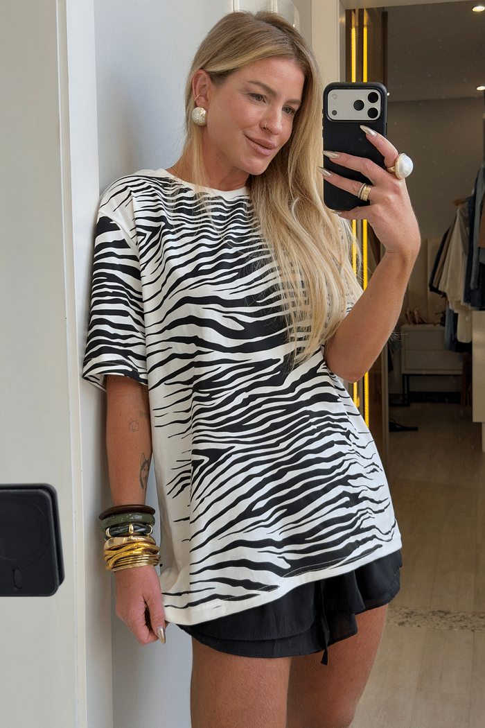 Camiseta estampa de Zebra