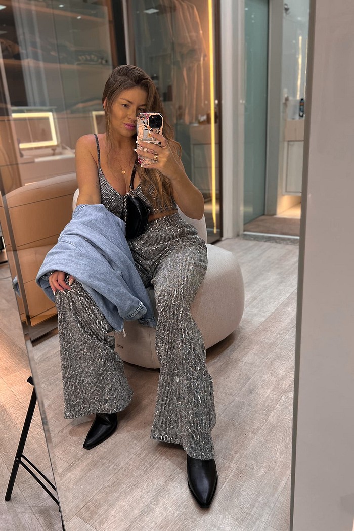 Top de brilho com paetê