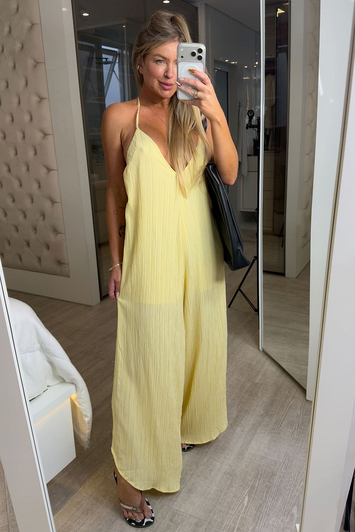 Macacão longo alcinha Sierra