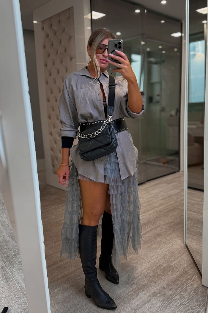 Camisa ampla de linho