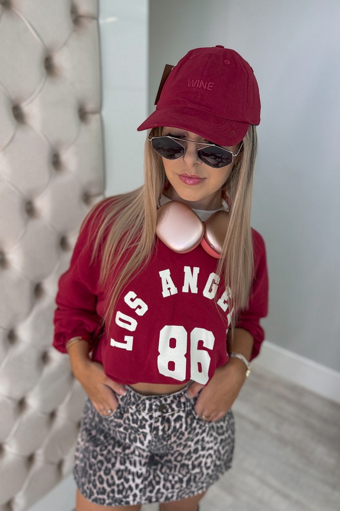 Casaco de moletom estampa los angeles