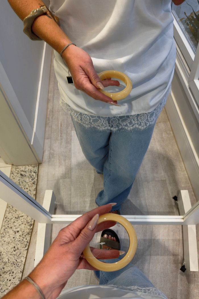 Bracelete acrílico Amarelo