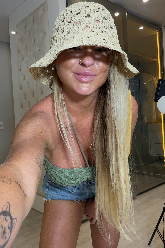 Chapéu bucket hat em Palha Natural Zara