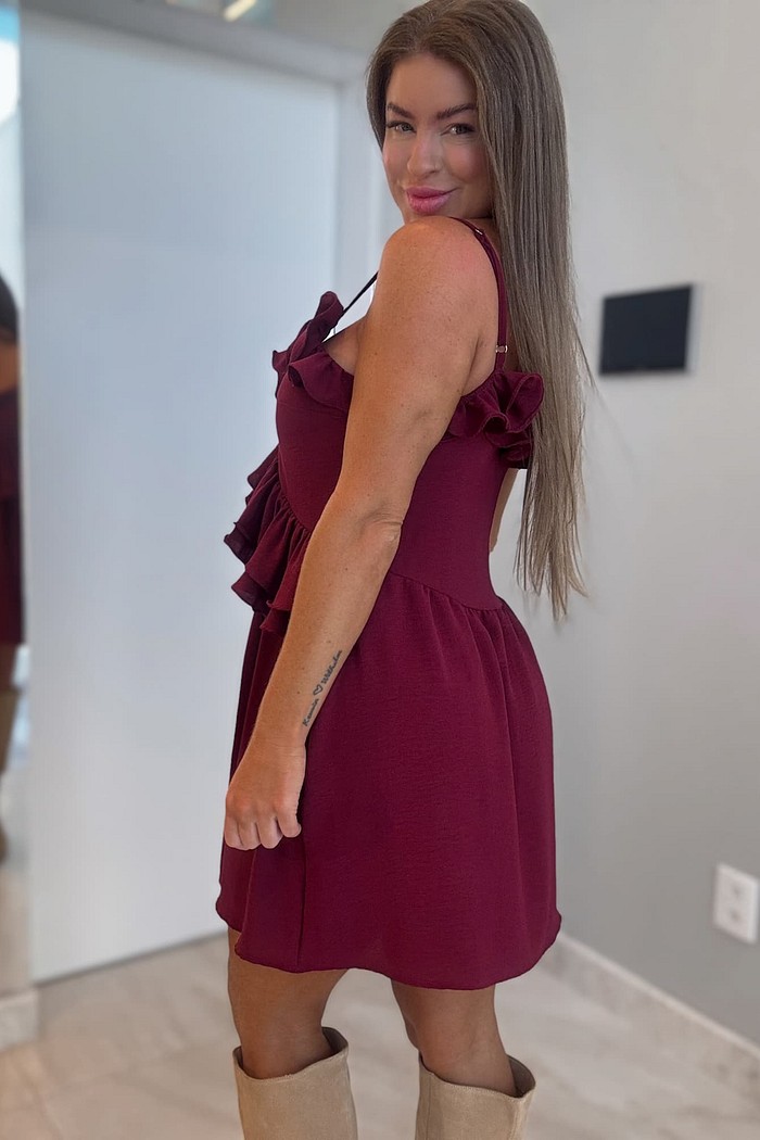 Vestido soltinho em babados Boho