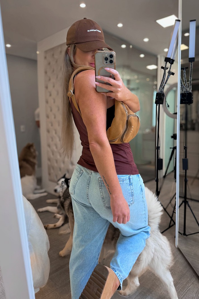 Blusa regata canelada de ribana Bianca