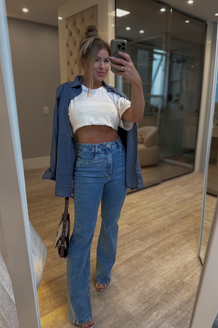 Calça jeans slim body Madalena