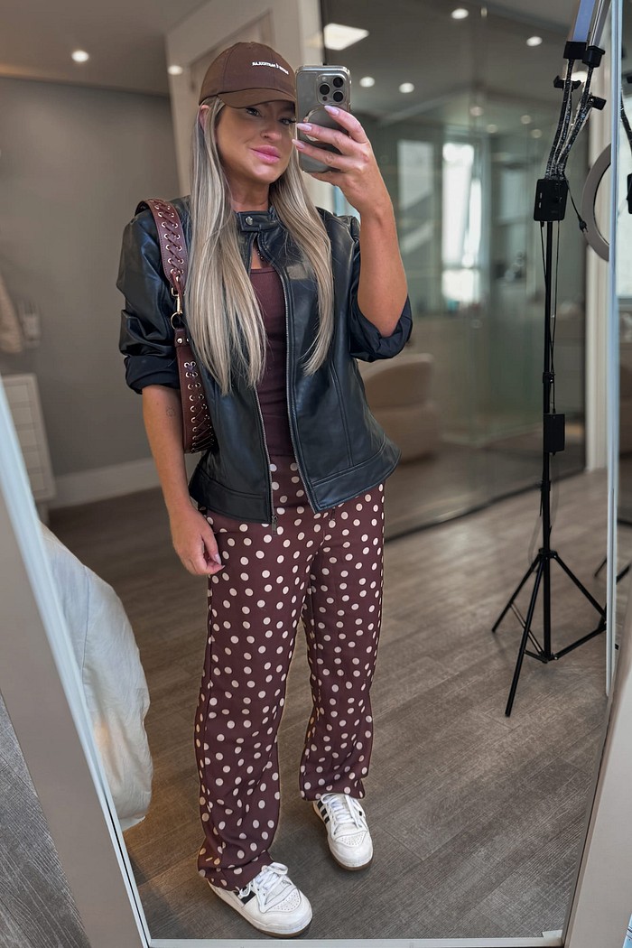 Jaqueta em couro sintético Laura