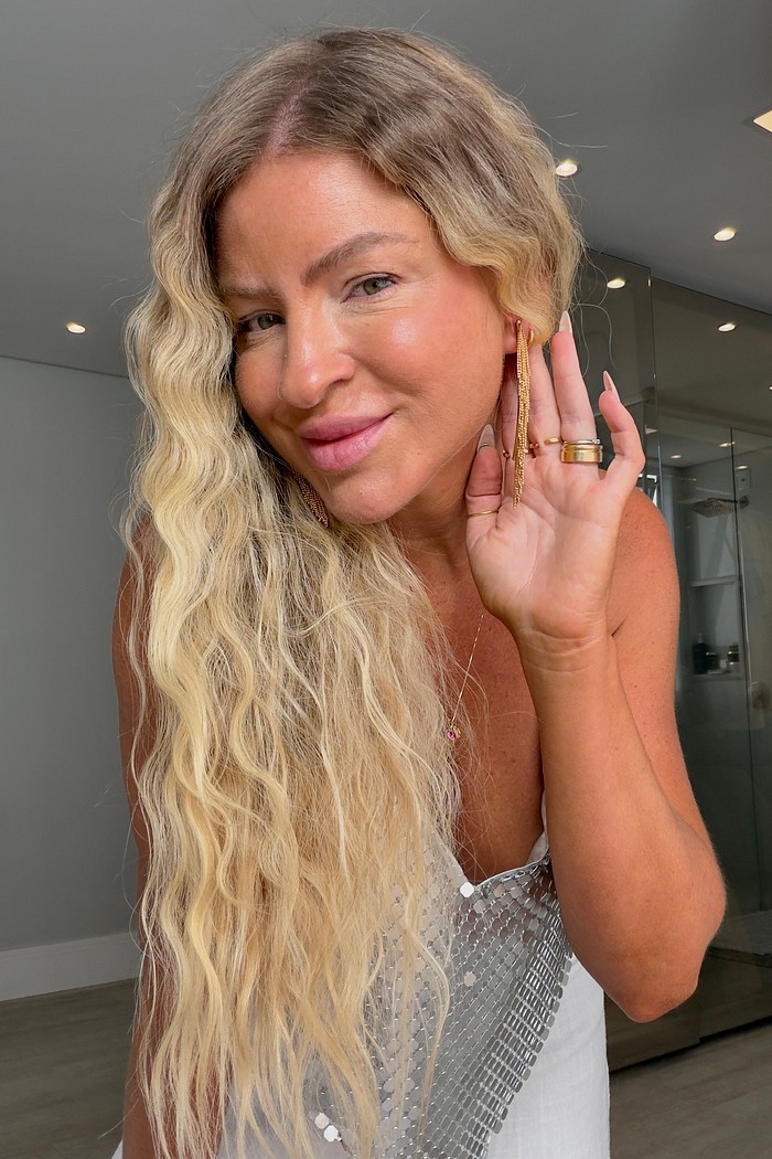 Brinco maxi boho franjas