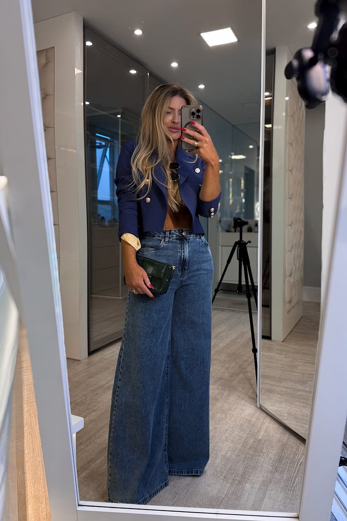 Blazer alfaiataria curto Celina