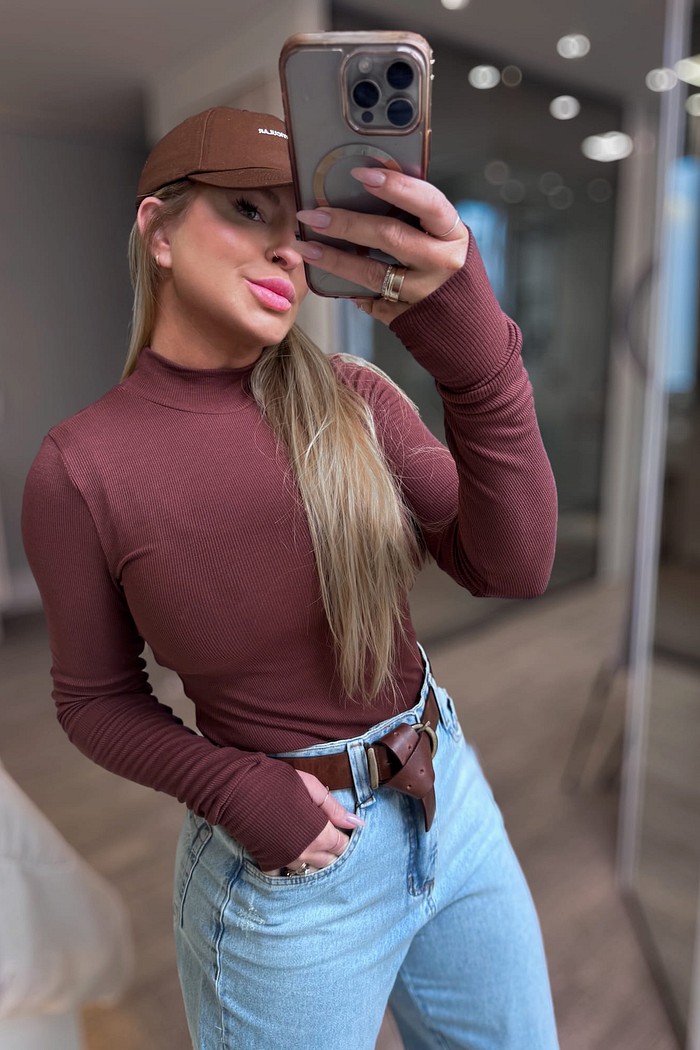 Cinto em couro Legitimo largo marrom