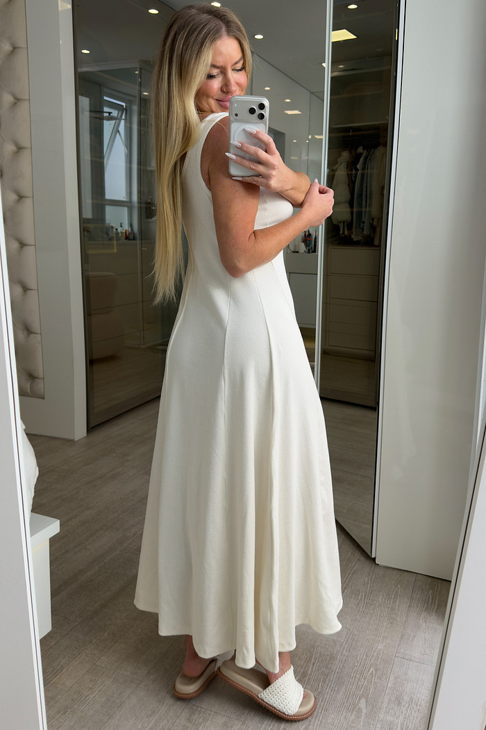 Vestido longo regata de ribana