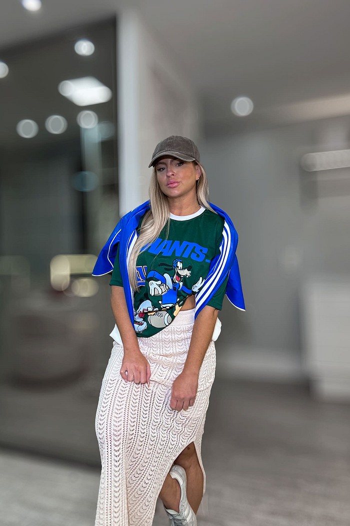 Saia midi de Tricô Lígia