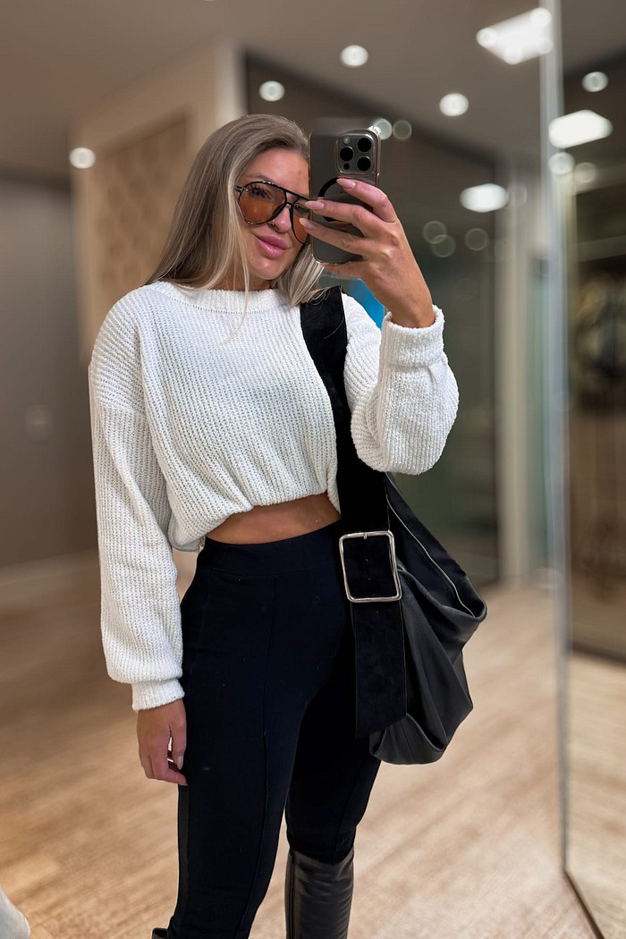 Blusa manga longa  de tricô Julie