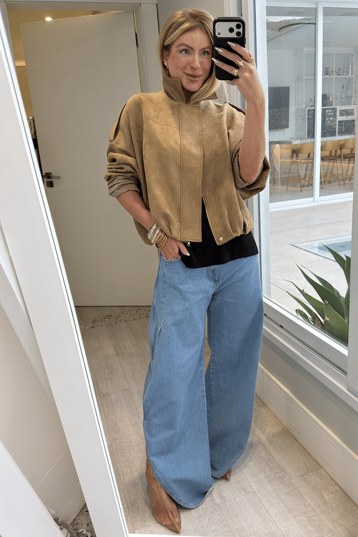 Jaqueta em camurça Rubiane