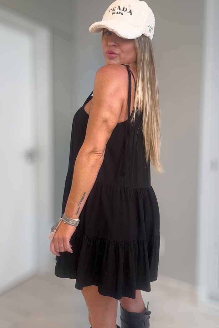 Vestido soltinho com babados Clara