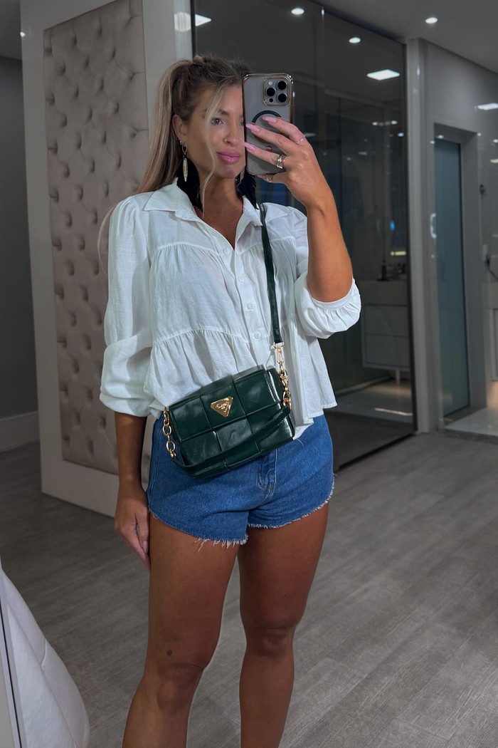 Bolsa em couro sintético matelassê Beatriz