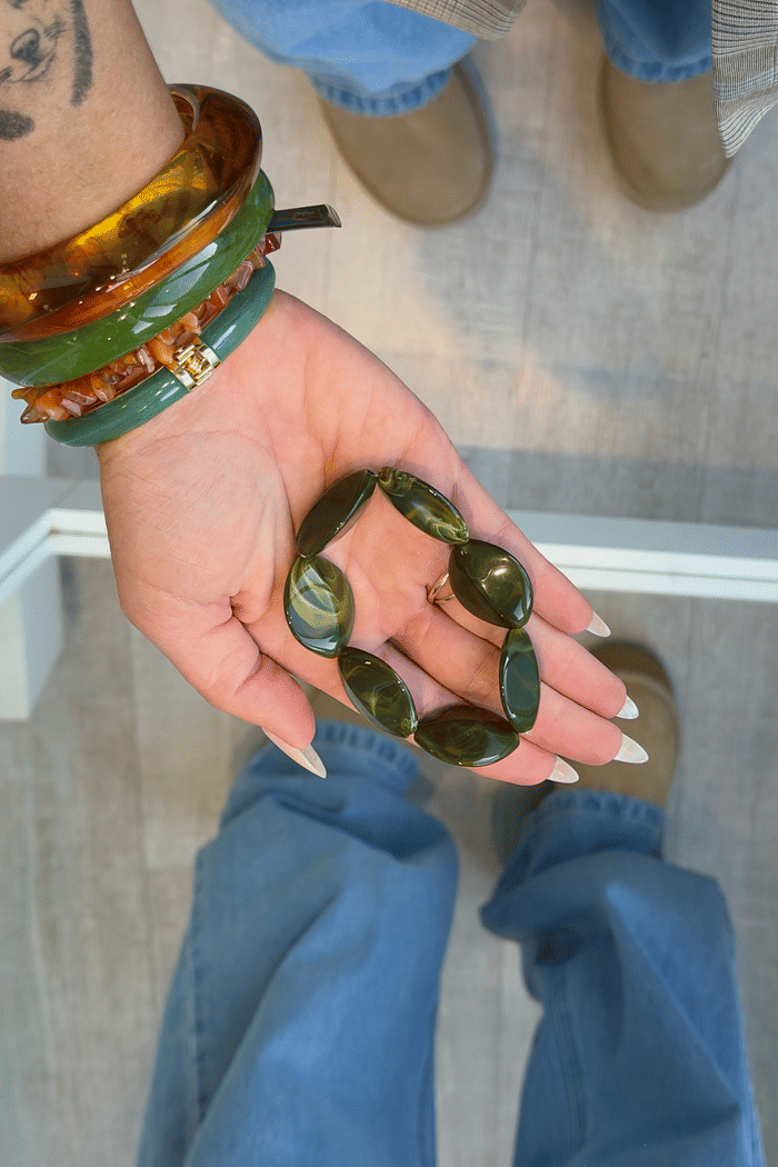 Bracelete resinado verde