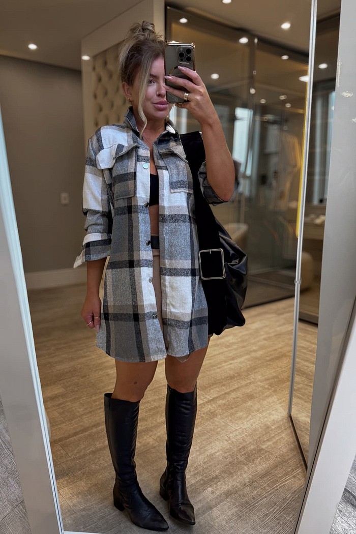 Camisa xadrez em flanela Duda