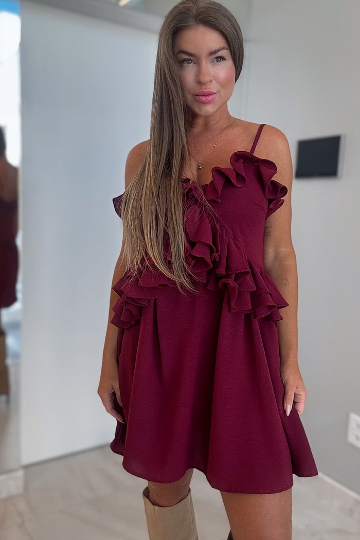 Vestido soltinho em babados Boho