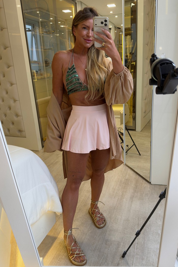 Saia  com babados Greice