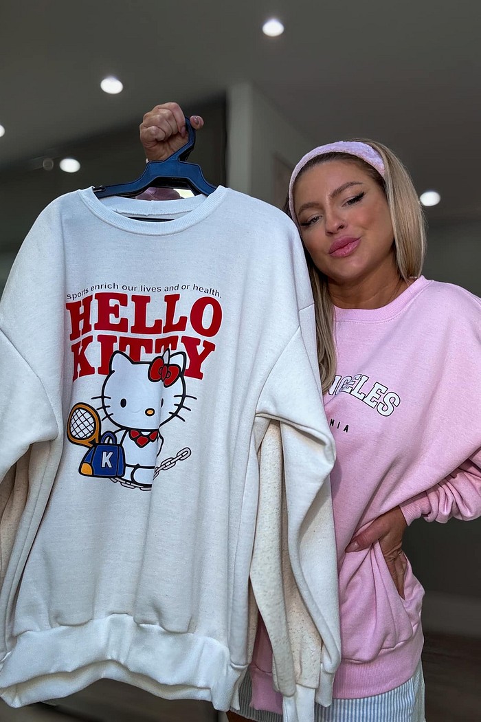 Casaco de moletom oversized  Hello Kitty
