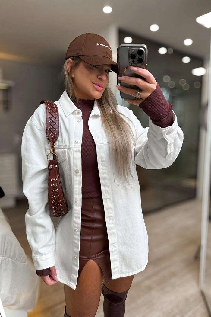 Camisa jeans alongada Laura