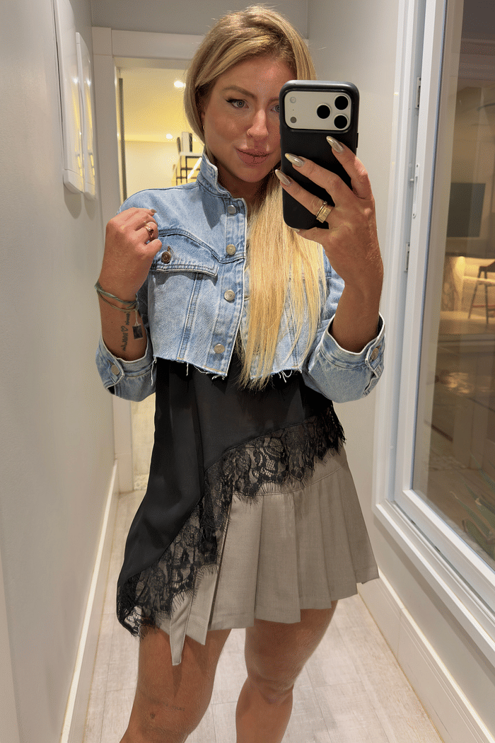 Jaqueta jeans cropped