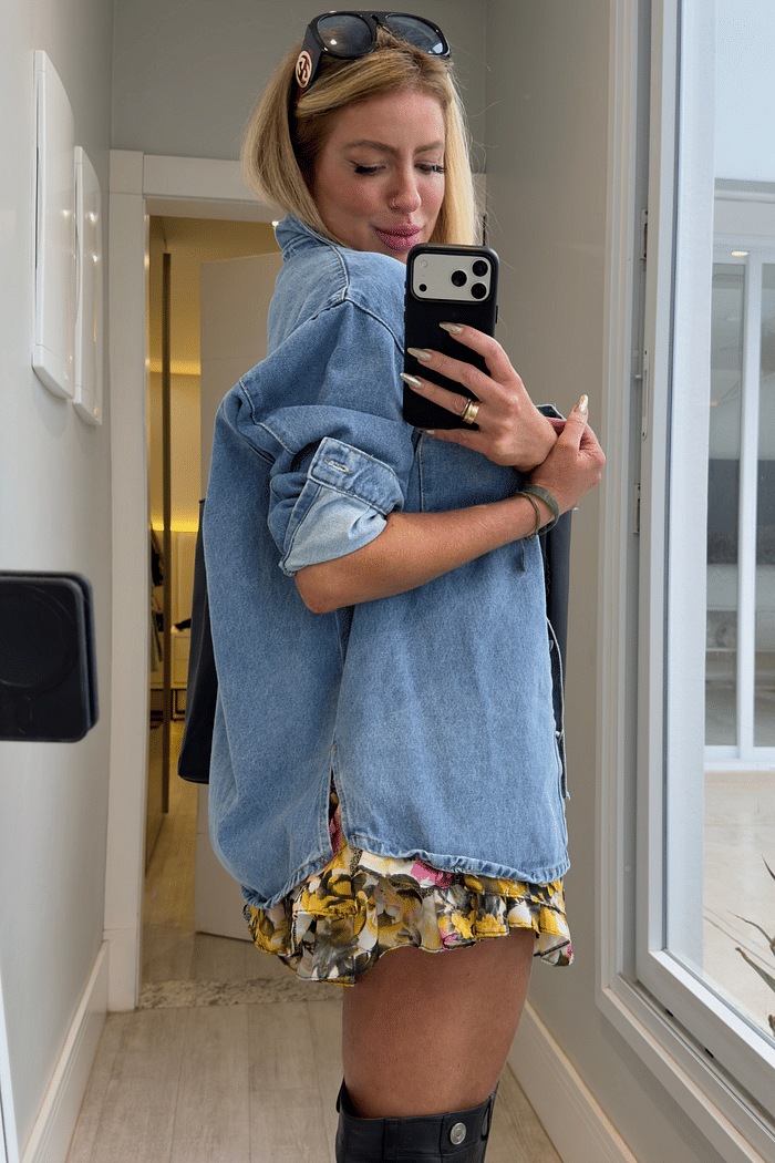 Camisa jeans alongada  Brianna