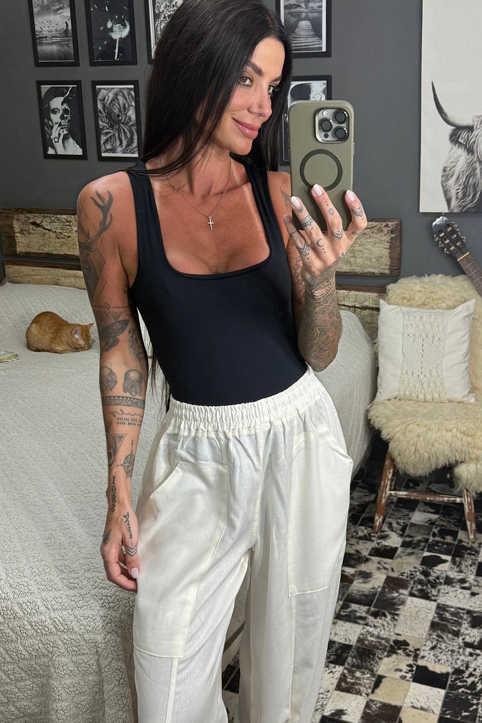 Body regata  tecido de biquini Antonella