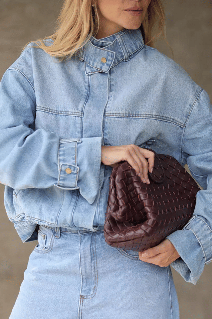 jaqueta jeans  bomber