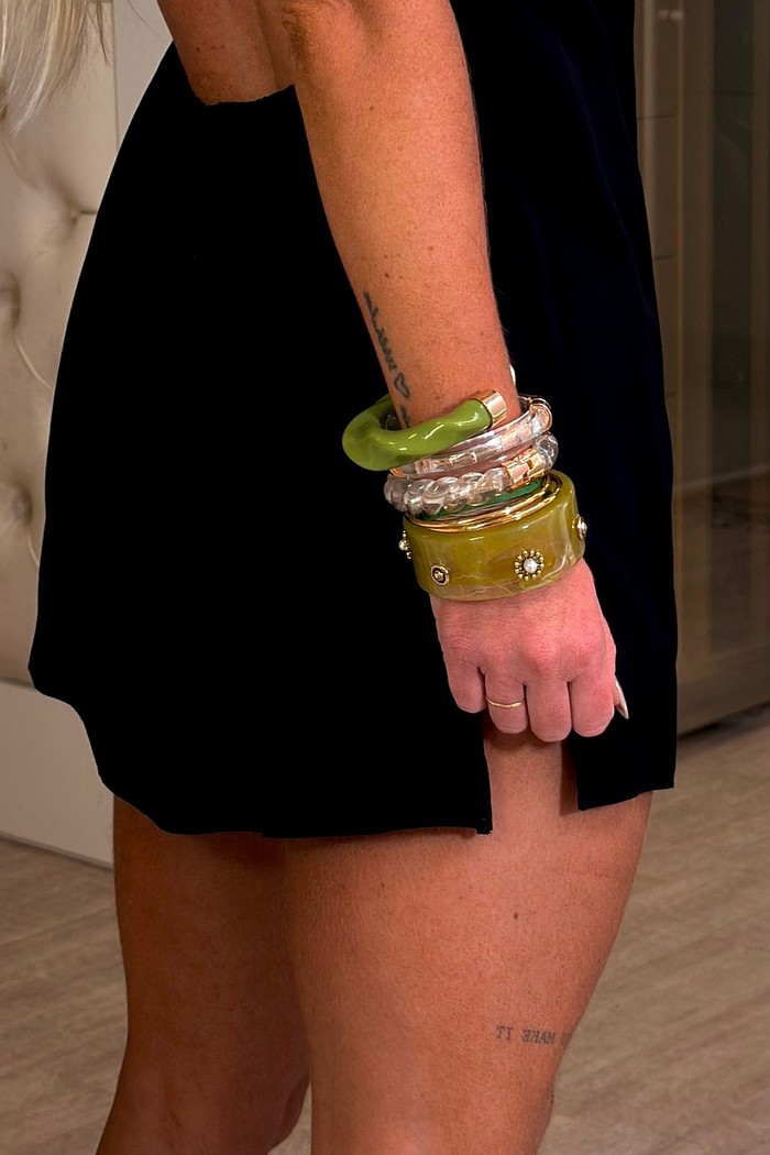 Bracelete aberto verde