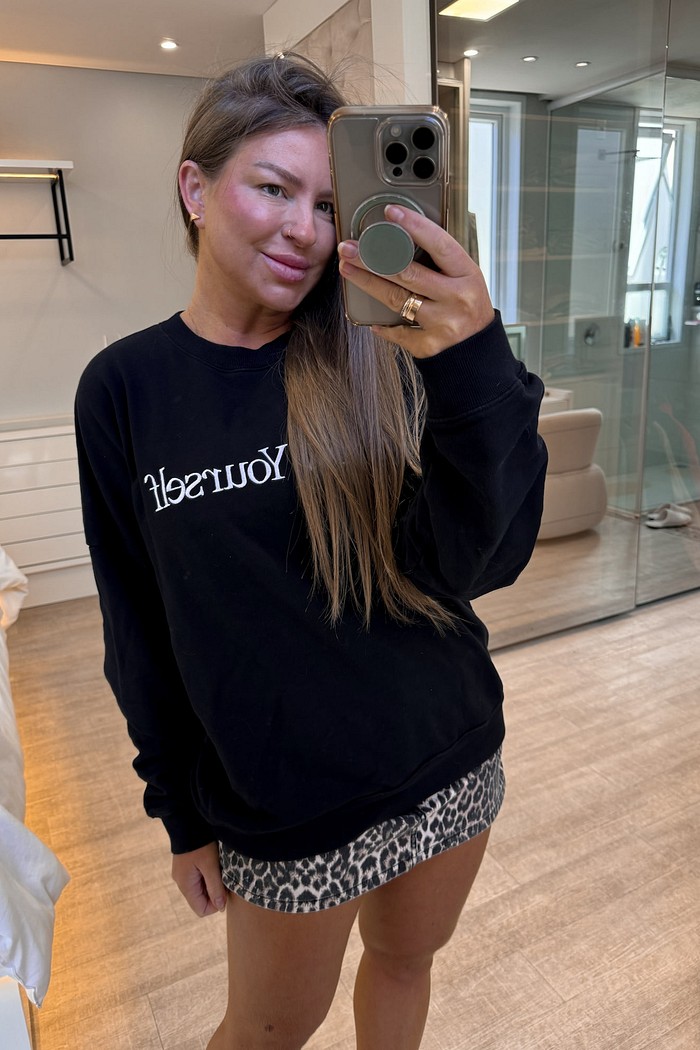 Casaco de moletom estampa allow yourself