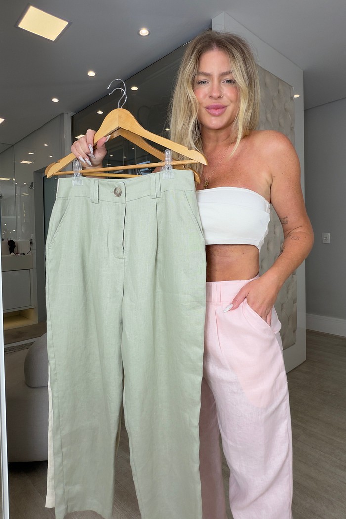 Calça em linho Brenda