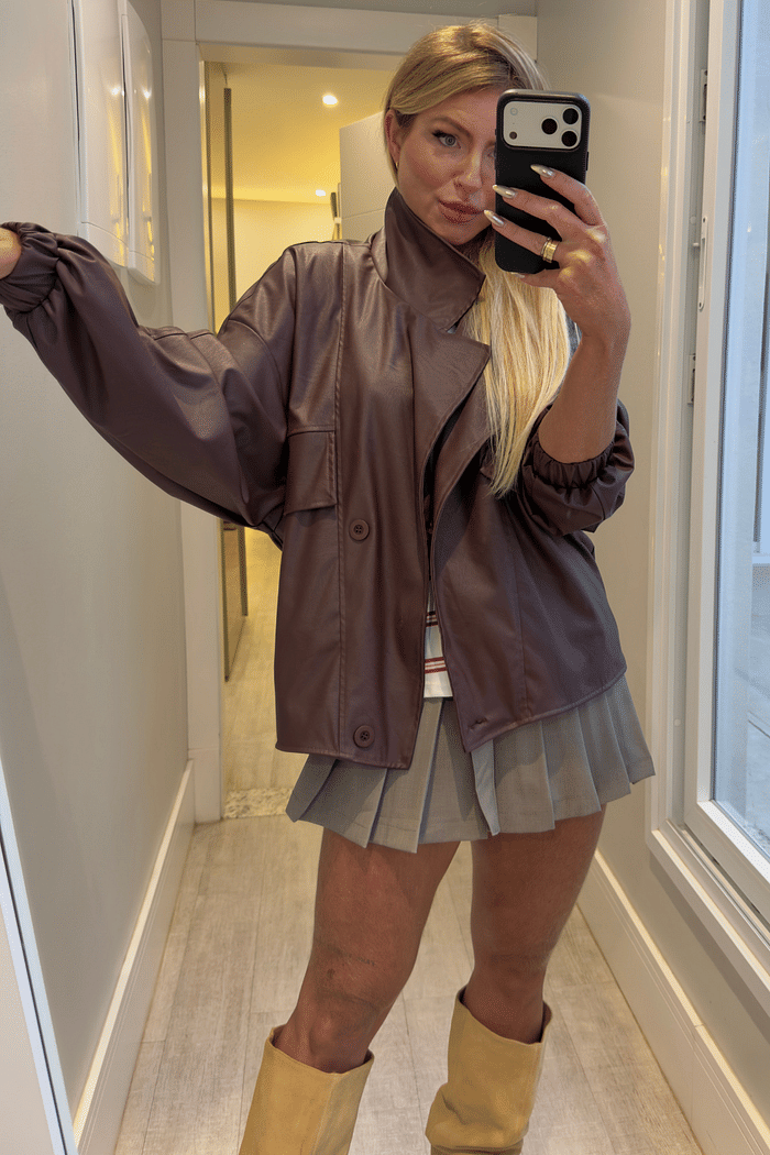 Jaqueta em couro Emma