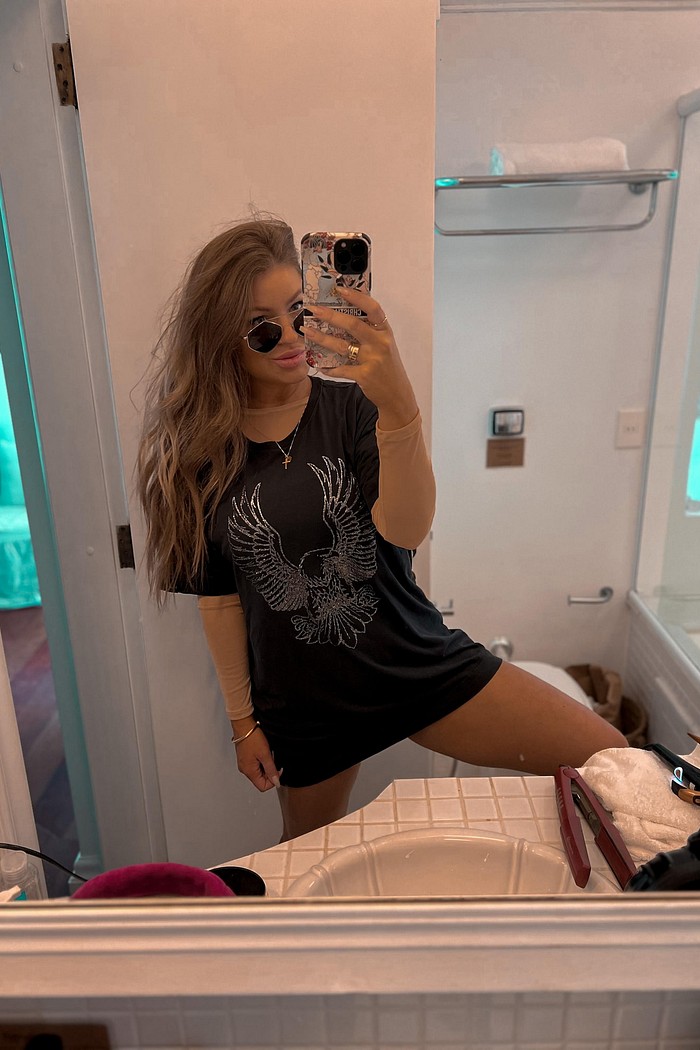 Blusa manga longa em tule bege