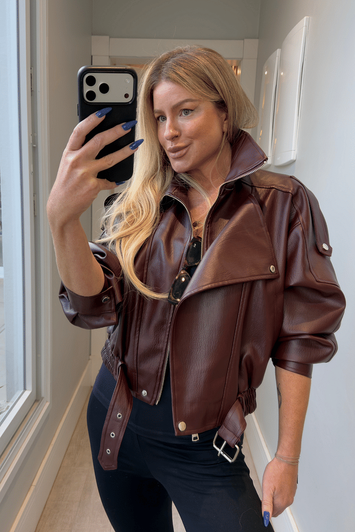 Jaqueta em couro Julie