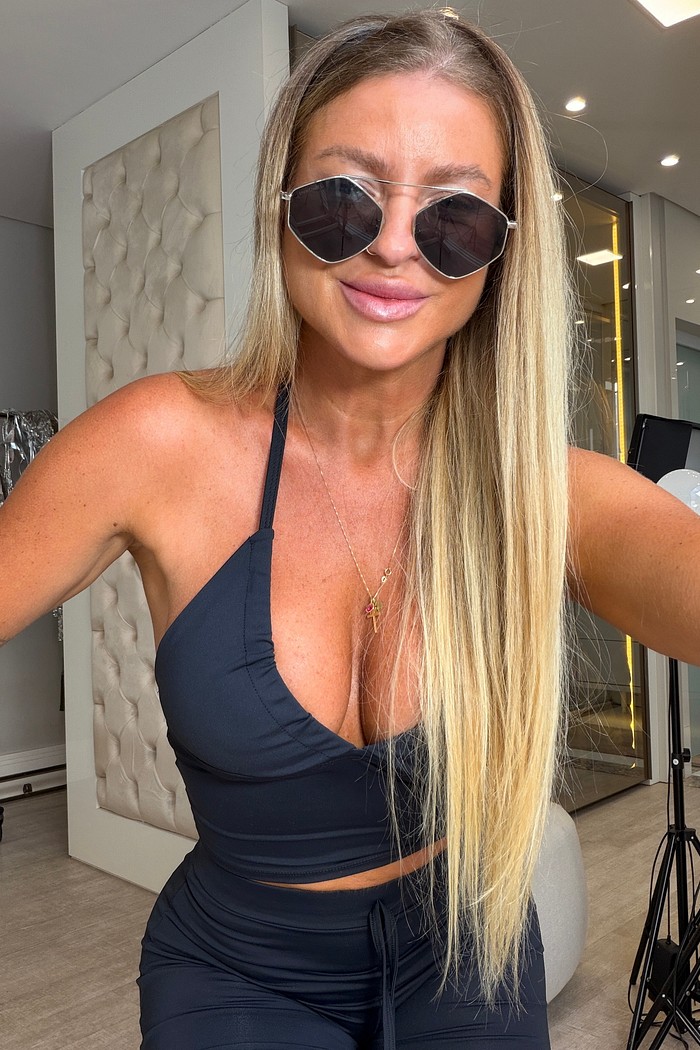 Cropped blossom poliamida Greice