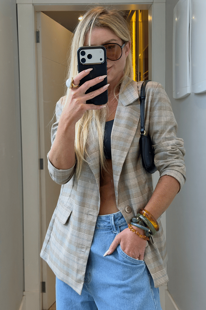 Blazer alfaiataria xadrez Betina